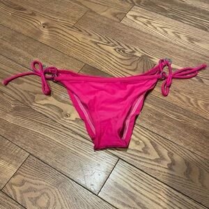 “Hot peach” tie side bikini bottoms
